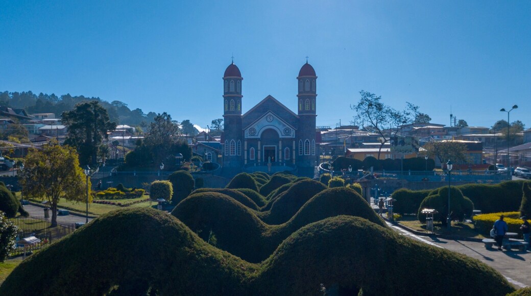 Aerial View of the Zarcero Park in Costa Rica