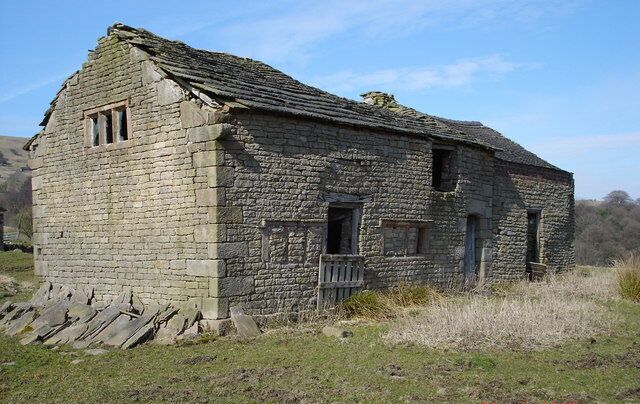 Derelict Farm This beautiful and poignant building was obviously a former dwelling at Mareknowles at SJ945658. The other house, nearby, has a date of 1618 carved inside it, but is even more ruinous than this.