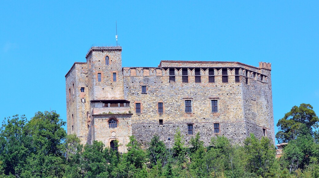 the castle "dal verme" zavattarello, pavia, italy
