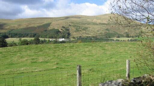 Towards Semab Hill from path near Pool of Muckhart