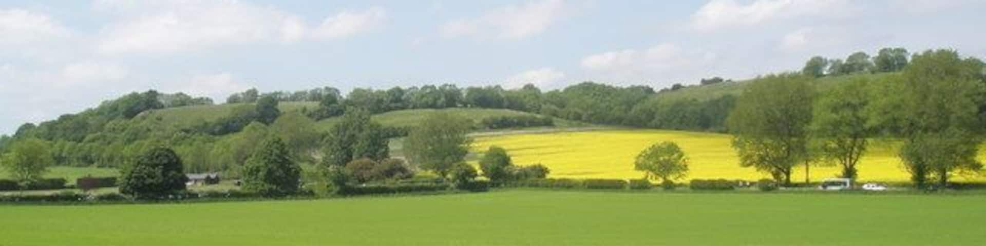 Looking from Church Farm over to the War Memorial Playing Field
