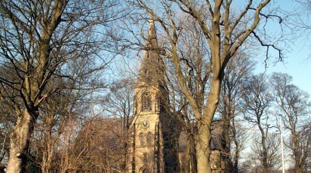 St Thomas Church Thurstonland A member church of the Upper Holme Valley team ministry. Pic taken from Marsh Hall Lane.