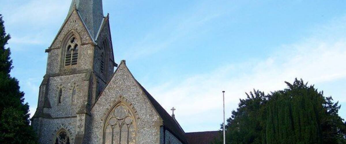 St Mary's Church, Alderbury In Alderbury the medieval church was demolished in 1857 and St Mary's Church was built in 1856. Designed by the architect Samuel Teulon it is a flint and stone church in the Decorated style with a shingle spire.