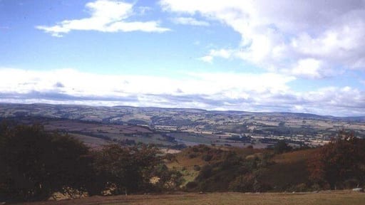 Merbach Hill West side of the hill overlooking the Wye valley.