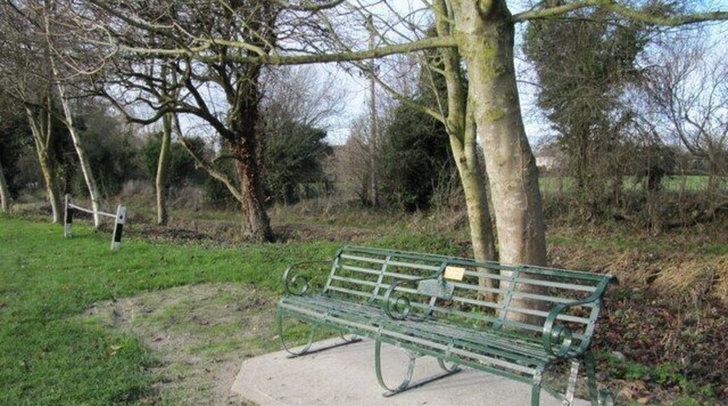 Bench at West Challow, Oxfordshire (formerly Berkshire) commemorating the coronation of King George VI in 1937. The bench was refurbished in 2009 and repositioned beside the Wilts & Berks Canal.