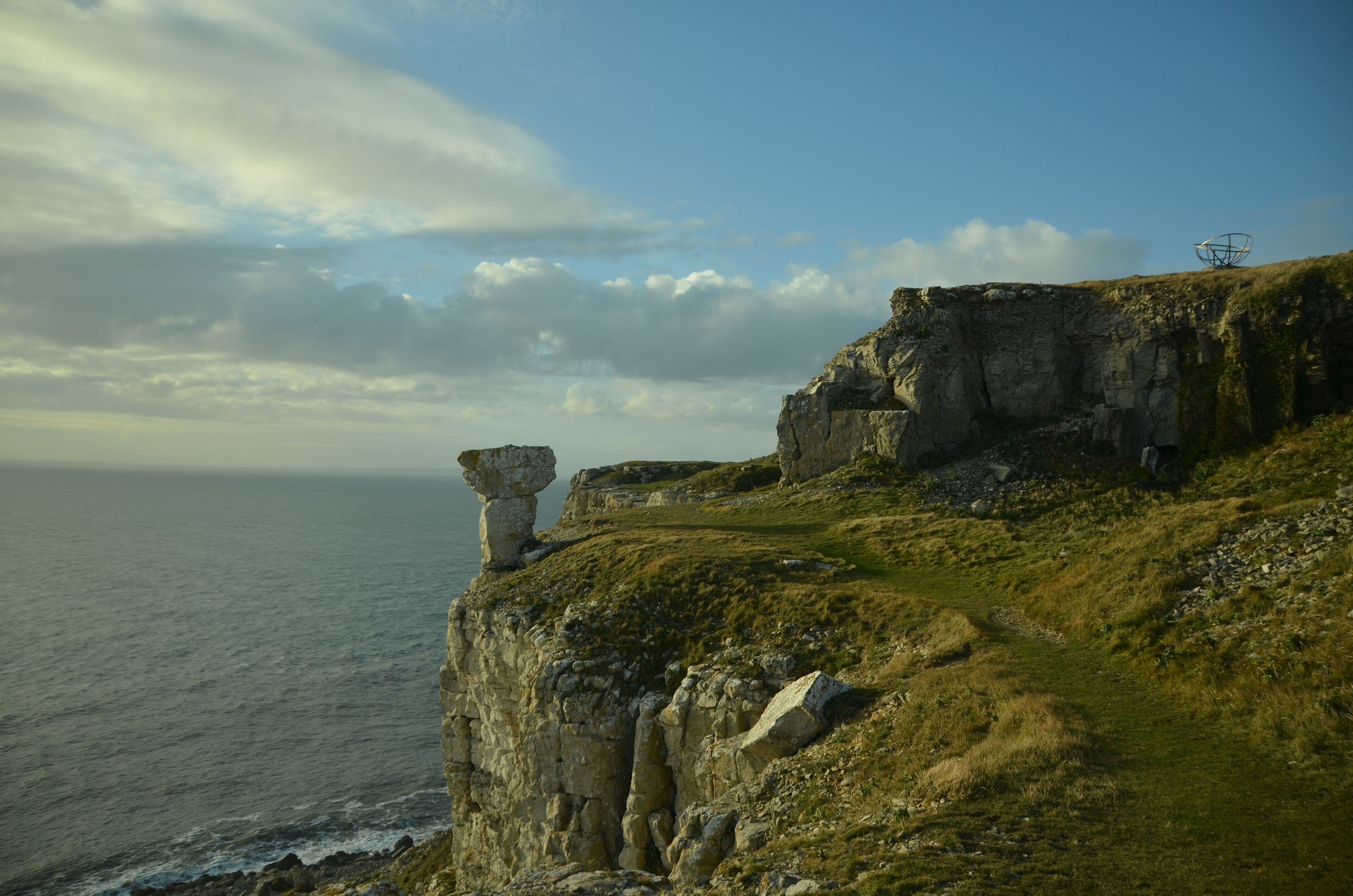 Hammer rock below St Aldhelms Head - Winter Evening Light