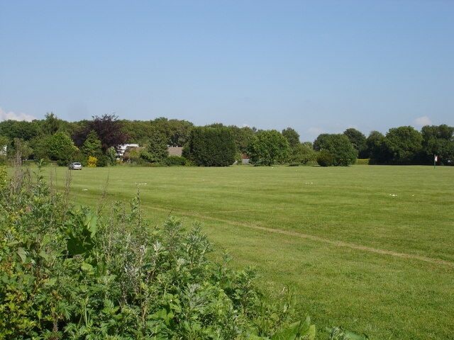 Trinity Park - Suffolk Showground This large field is used as a vehicle park - there is a single car standing rather forlornly in the corner the morning after the show finished.