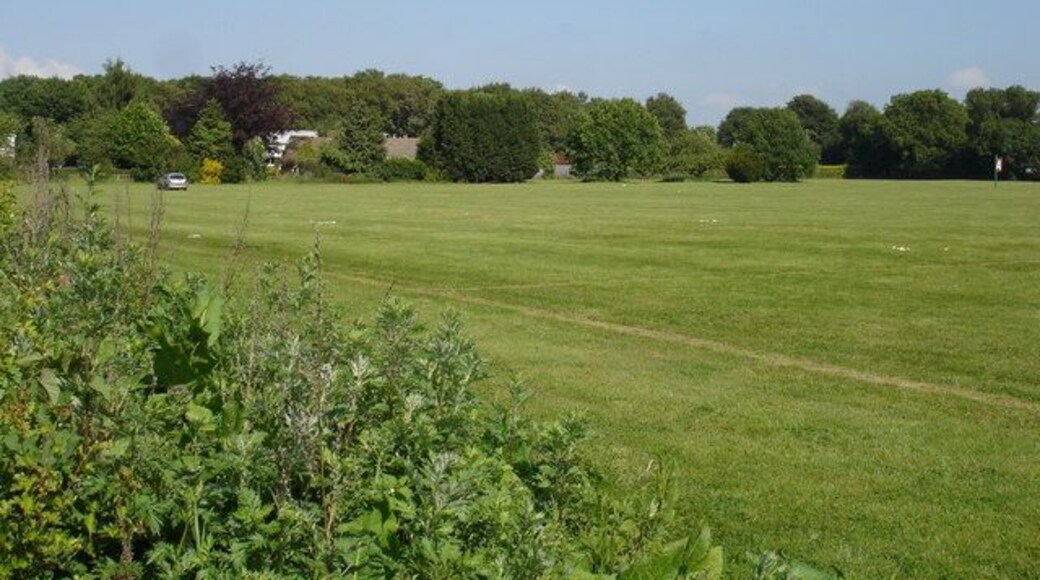 Trinity Park - Suffolk Showground This large field is used as a vehicle park - there is a single car standing rather forlornly in the corner the morning after the show finished.