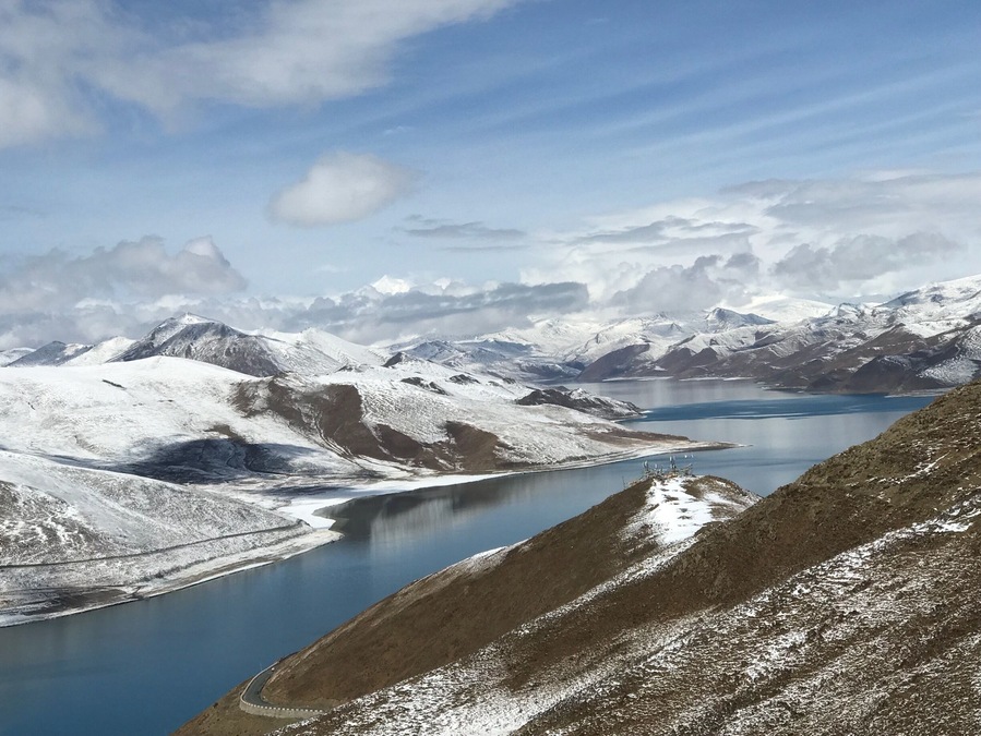 The Brahmaputra River is one of the last largely free-flowing rivers emanating from the Tibetan Plateau. Originating as the Yarlung Tsangpo River, it flows across southern Tibet through the Himalayas and into India and Bangladesh before merging with the Ganges and emptying into the Bay of Bengal.