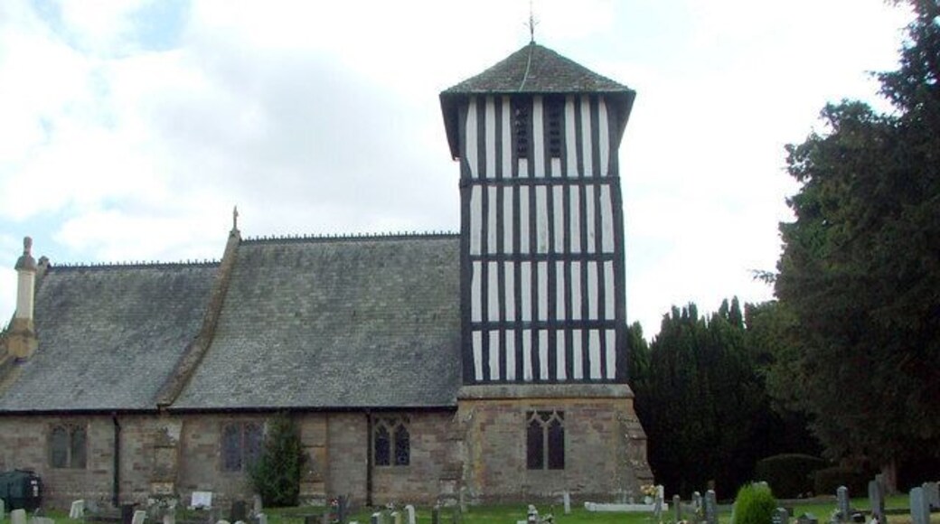 Church at Sutton Sugwas, near to Stretton Sugwas, Herefordshire, Great Britain. "Distinctive tower architecture".