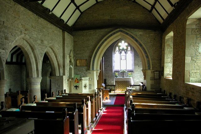 Interior of Orcop church The nave and altar of St John the Baptist's church, Orcop.