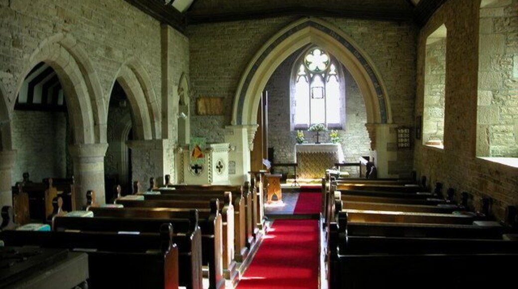 Interior of Orcop church The nave and altar of St John the Baptist's church, Orcop.