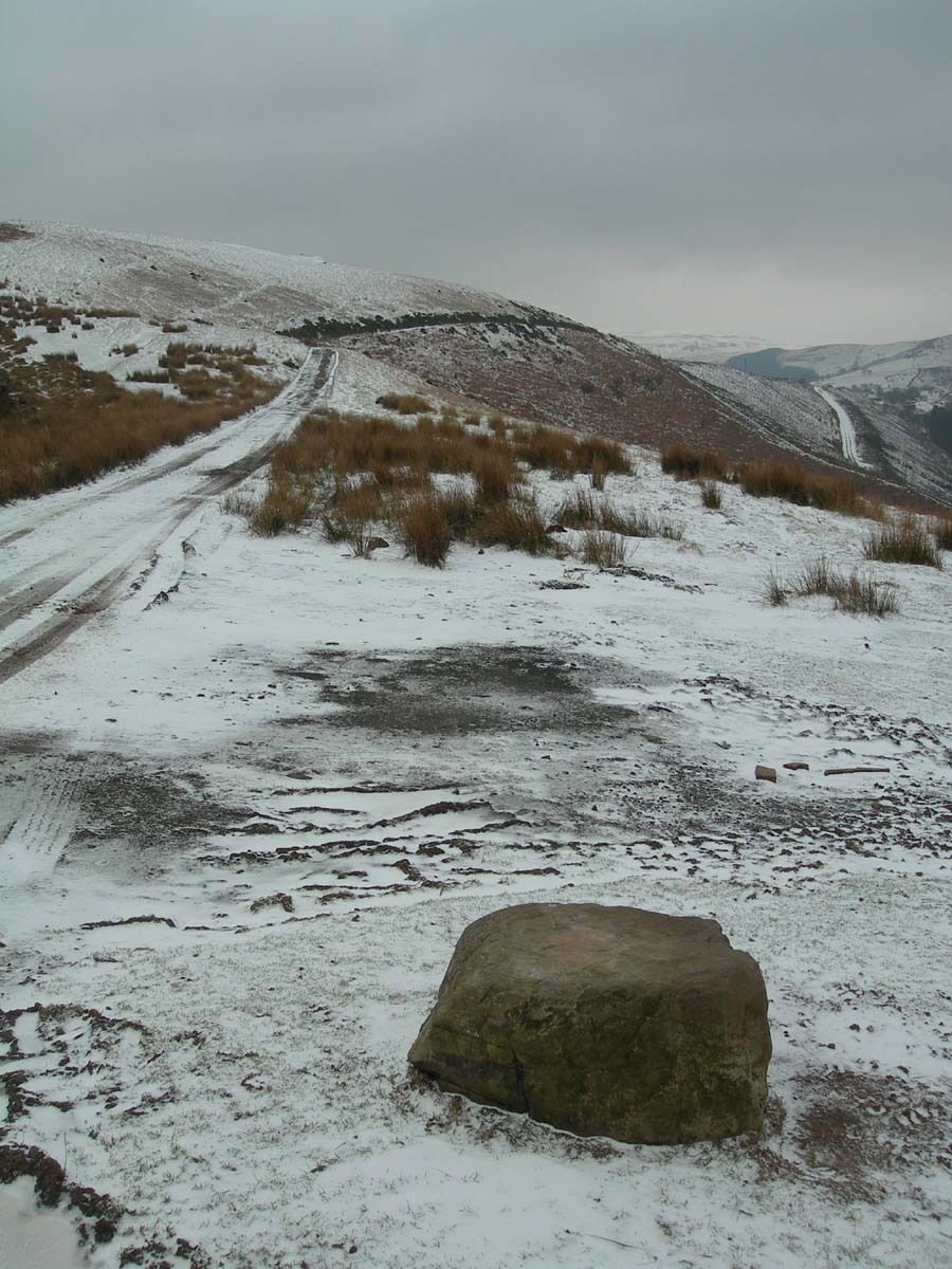 Flowing Mountain Trail above Talybont with a Dusting of Snow