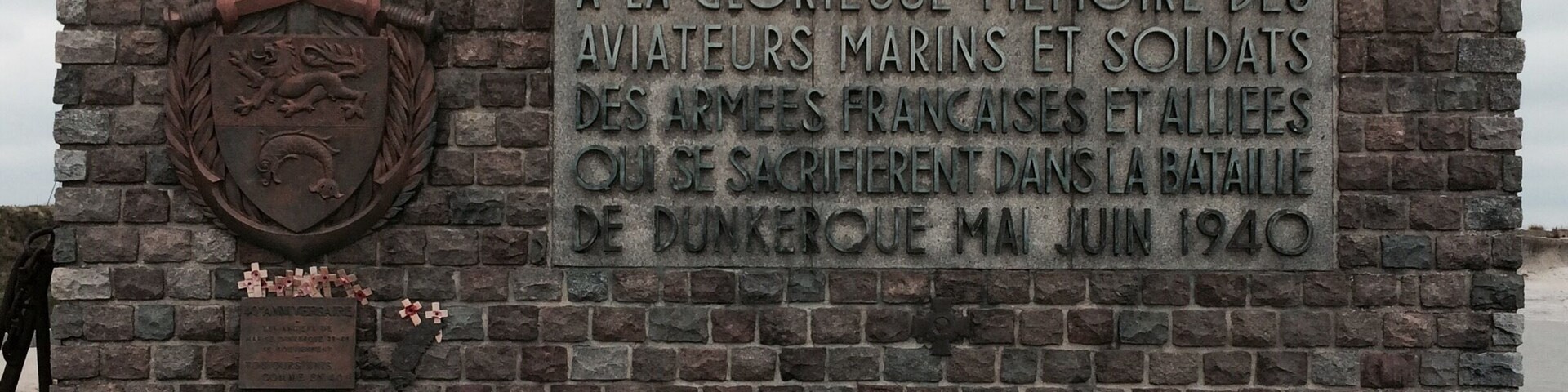 The allied memorial at Malo les Bains Dunkerque to the 1940 evacuation of French and allied troops off the beach.