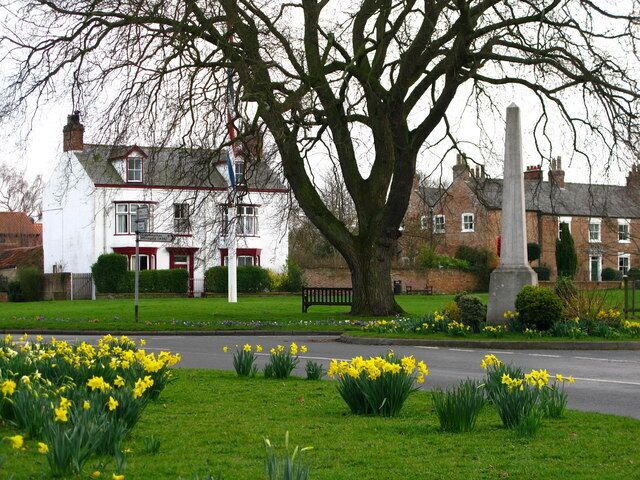 Upper Poppleton War Memorial On the larger village green.