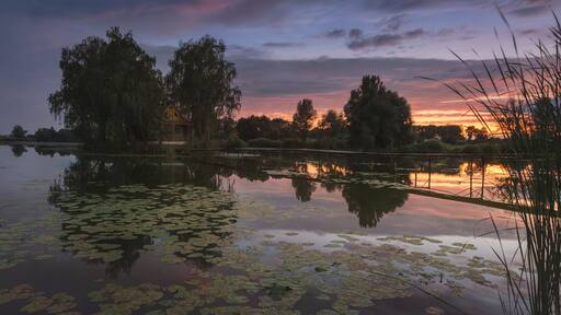 Ukraine. Old Solotvyno. Fisherman's House at sunset. –£–∫—Ä–∞–∏–Ω–∞. –°—Ç–∞—Ä—ã–π –°–æ–ª–æ—Ç–≤–∏–Ω. –î–æ–º–∏–∫ —Ä—ã–±–∞–∫–∞ –Ω–∞ –∑–∞–∫–∞—Ç–µ