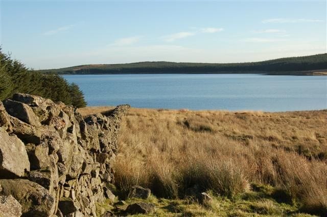 Loch Glow A view along Black Loch Dyke towards Loch Glow.