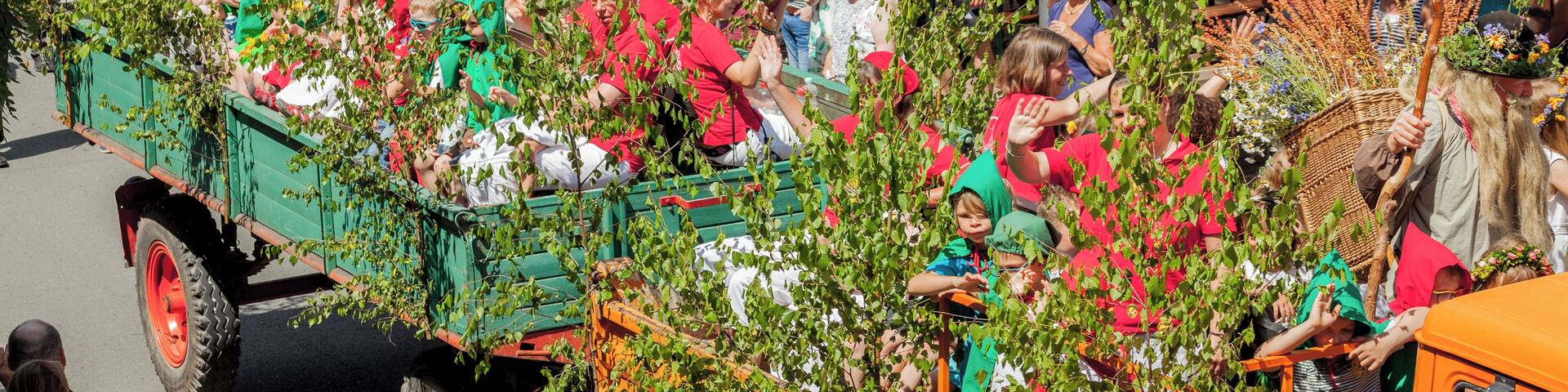 448. Wanfrieder Schützenfest 2016. Brombeermann mit Zwergen und Elfen.