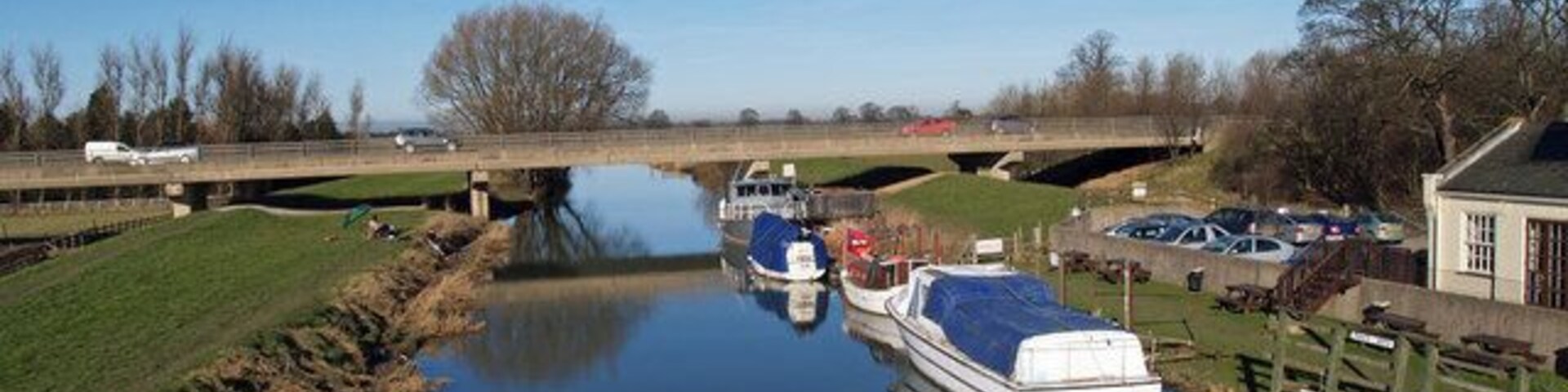 The River Hull at Hull Bridge, East Riding of Yorkshire. Photo taken from footbridge looking upstream.