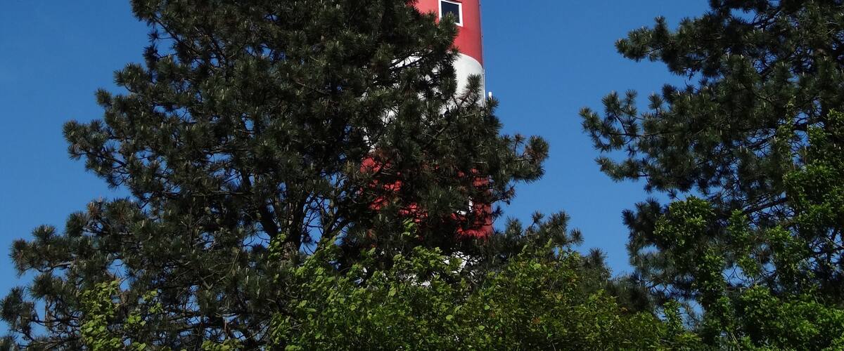 Ein Radarturm an der Elbe in Kollmar
