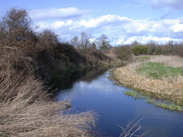 River Cam or Rhee west of Harston Some fine meanders in this part of the river's course