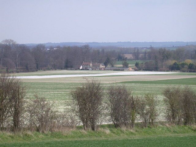 View E from Rowley's Hill Looking across the fields towards Newton Hall.