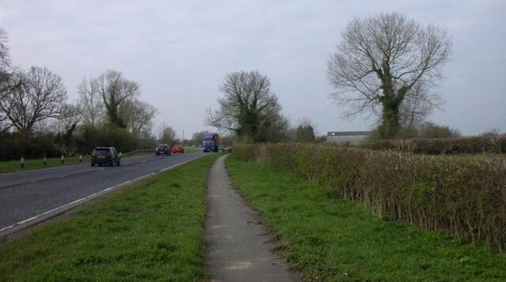 Cycle track on the A10 Royston Road
