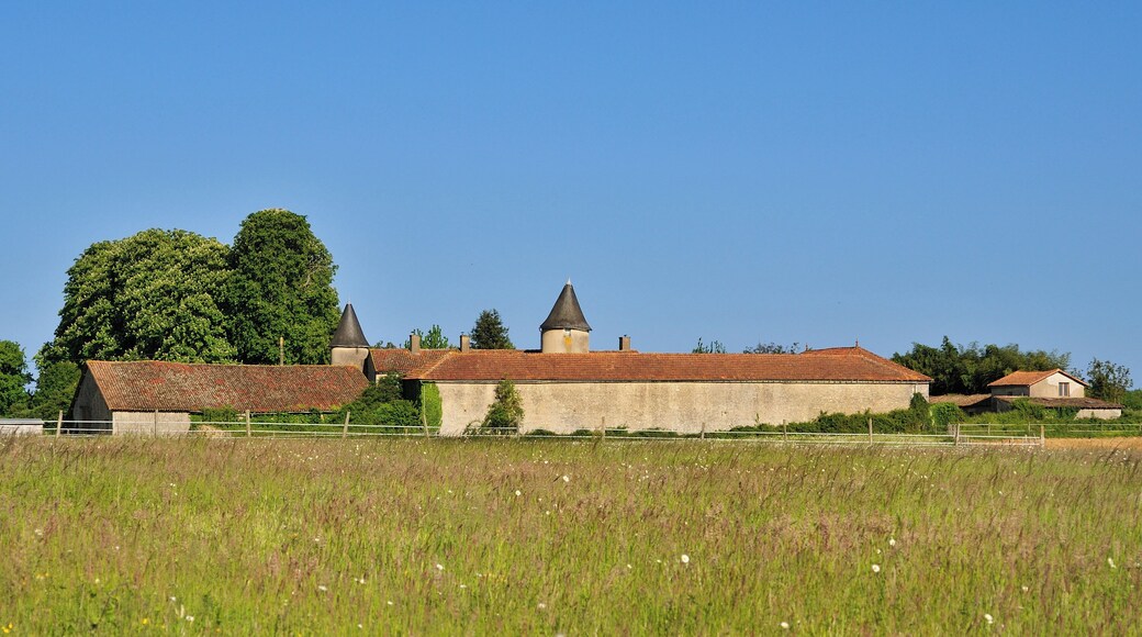 Le logis de La Chaux à Linazay, vue vers l'est