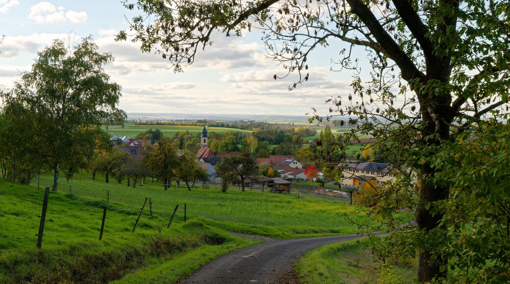 Kirche in Michelau im Steigerwald, Naturpark Steigerwald, Gemeinde Michelau, Landkreis Schweinfurt, Unterfranken, Franken, Bayern, Deutschland