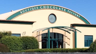 5 minute drive north of Blenheim. You get free samples as you walk in and you can see them making chocolate in the open kitchen. Definitely worth stopping. Very berry crunch and macadamia brittle are the best!