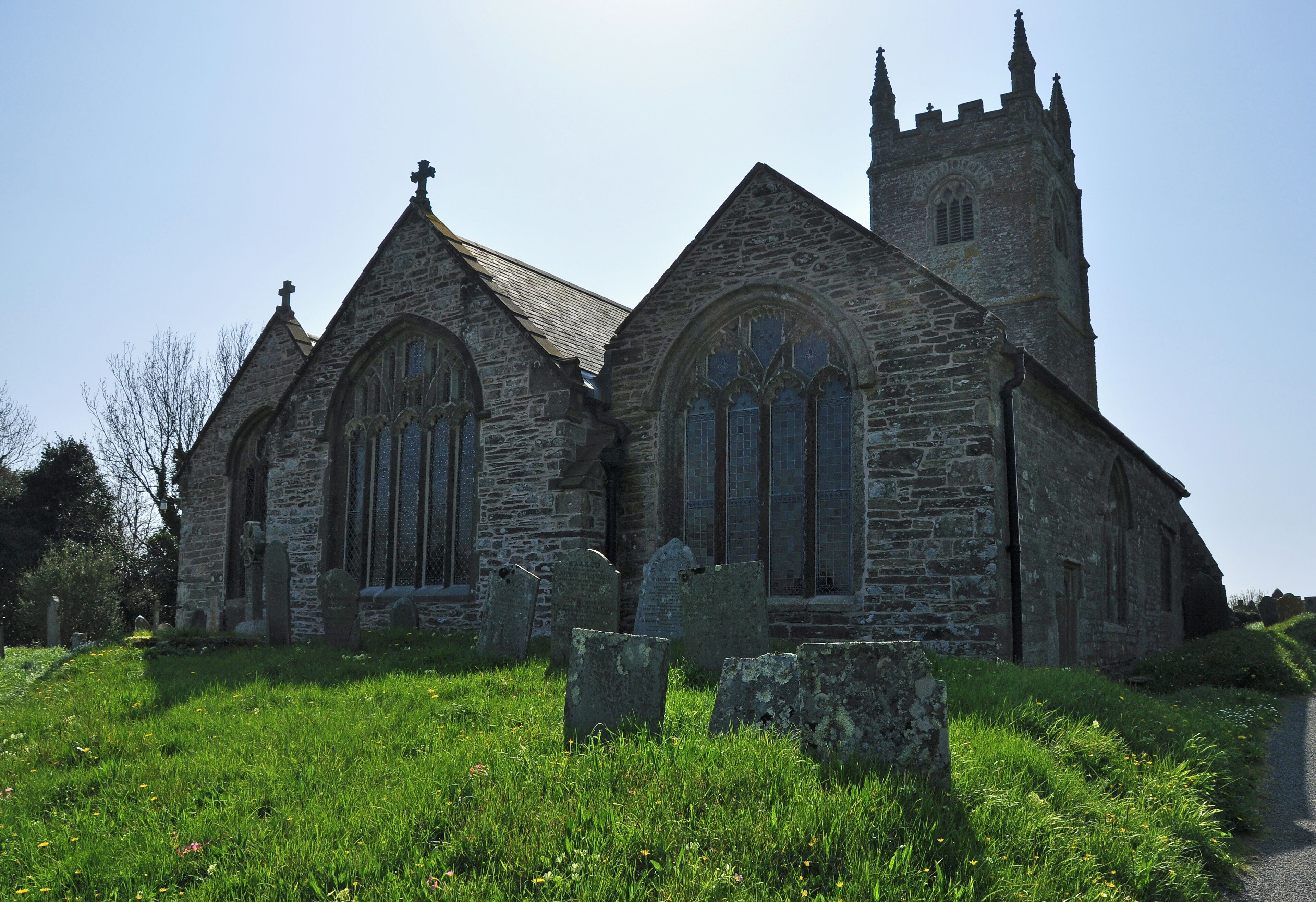 The Church of St Ildierna in Lansallos, Cornwall.