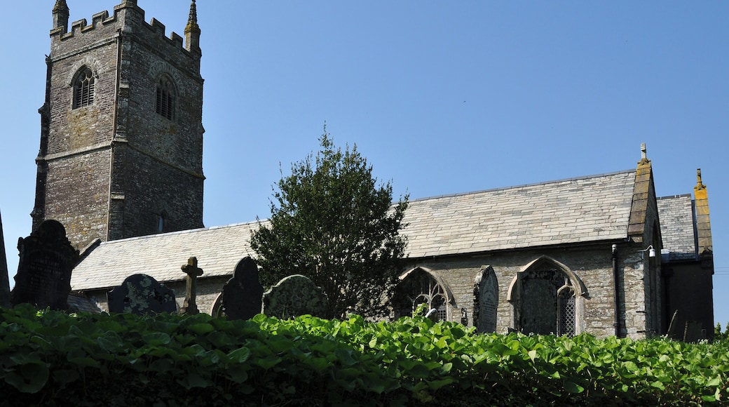 The Church of St Ildierna in Lansallos, Cornwall.