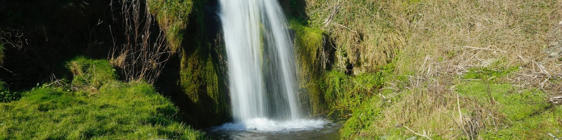 On the beach there is a waterfall, which can only be seen after heavy rain fall. There is a great walk through some woods from the main car park by the church to get to this amazing crescent shape cove where you will find this waterfall. A pebble beach offers a great swimming area and a quite place to take some great pictures.