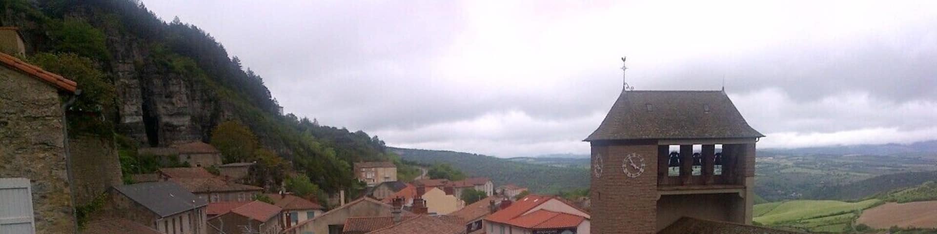 The town of Roquefort, France where the famous cheese comes from.