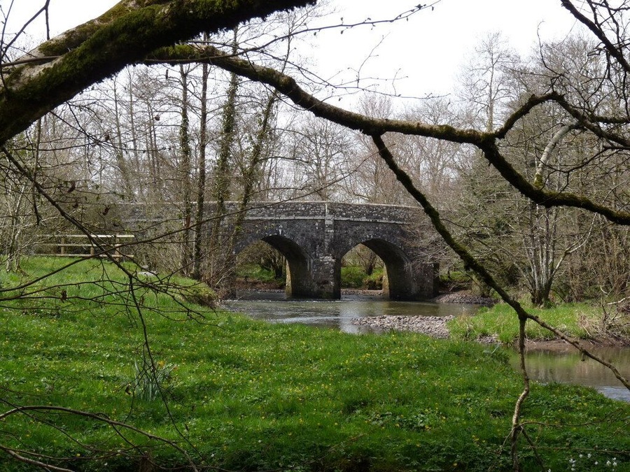 Sheepwash Bridge as seen from downstream Bridge on the river Torridge