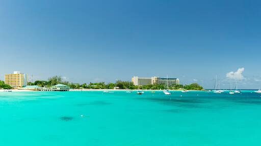 Panorama of the tropical Brownes Beach in Georgetown, Barbados