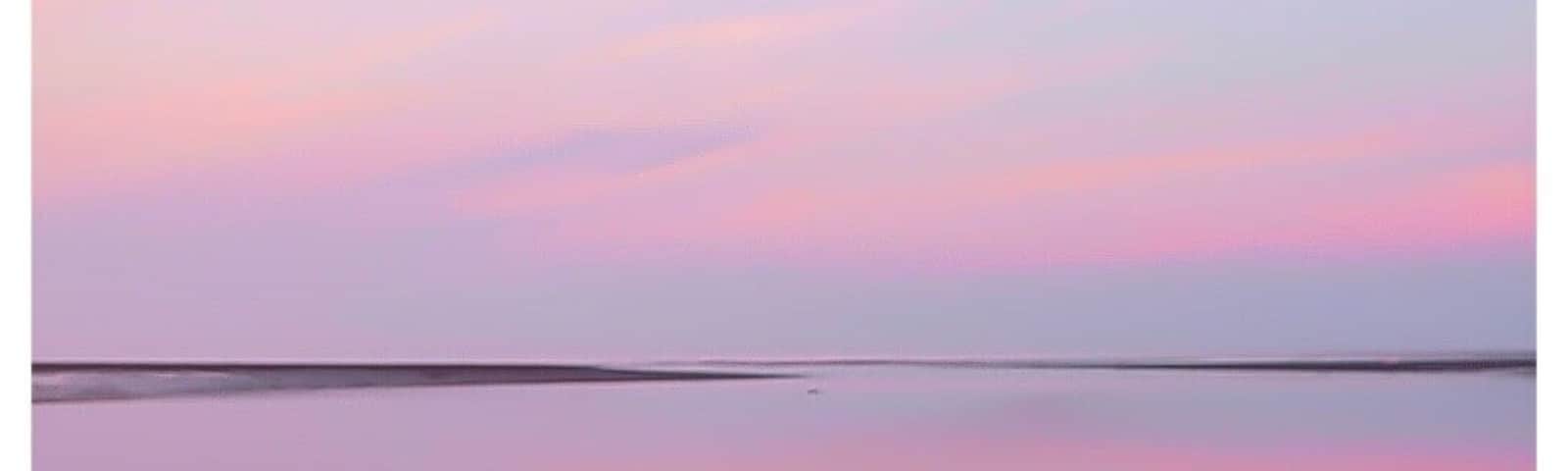Kinmel bay beach at sunset when the ride is out