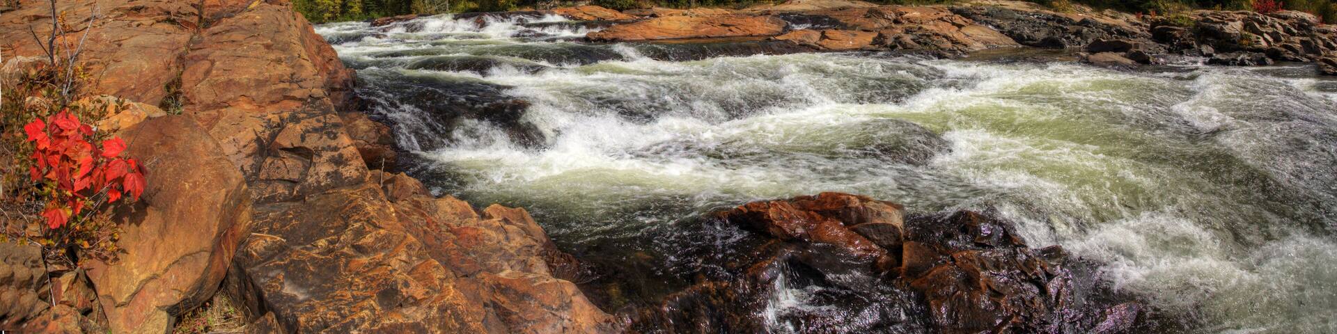 Panorama of Bell's Falls in Ontario, Canada