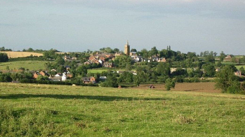 Pasture between Beeby and South Croxton. The view from SK 680 091, where the bridlepath crosses Croxton Road. The land falls away sharply from 125m to 80m across the square. The village of South Croxton, (pronounced Crowson), is in the next square.