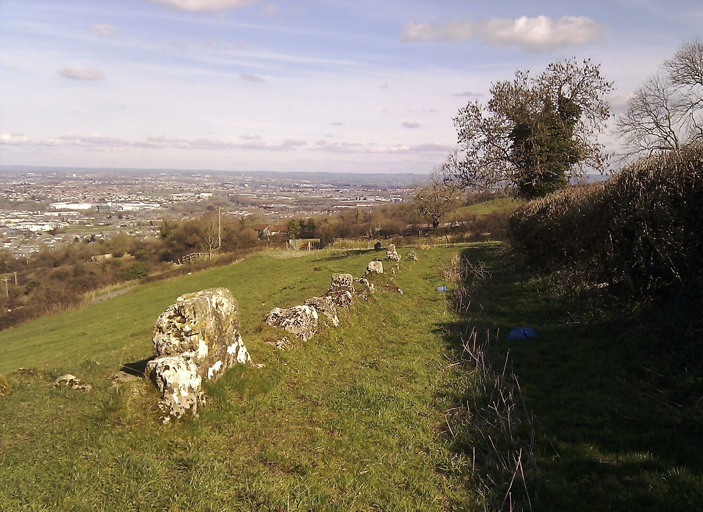 Ancient path - Bristol beyond. Dundry.