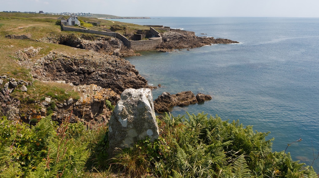 Coast at Pors Tarz in Brittany during a sunny day
