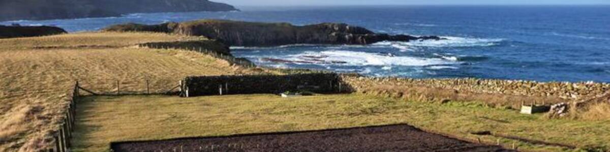 Kirtomy Bay Looking West with Kirtomy Bay in the middle ground and Farr Point in the background.