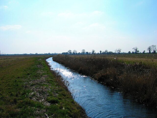 Aldingborne Rife. Looking south from the point near where it crosses the route of the old Portsmouth-Arundel canal.
