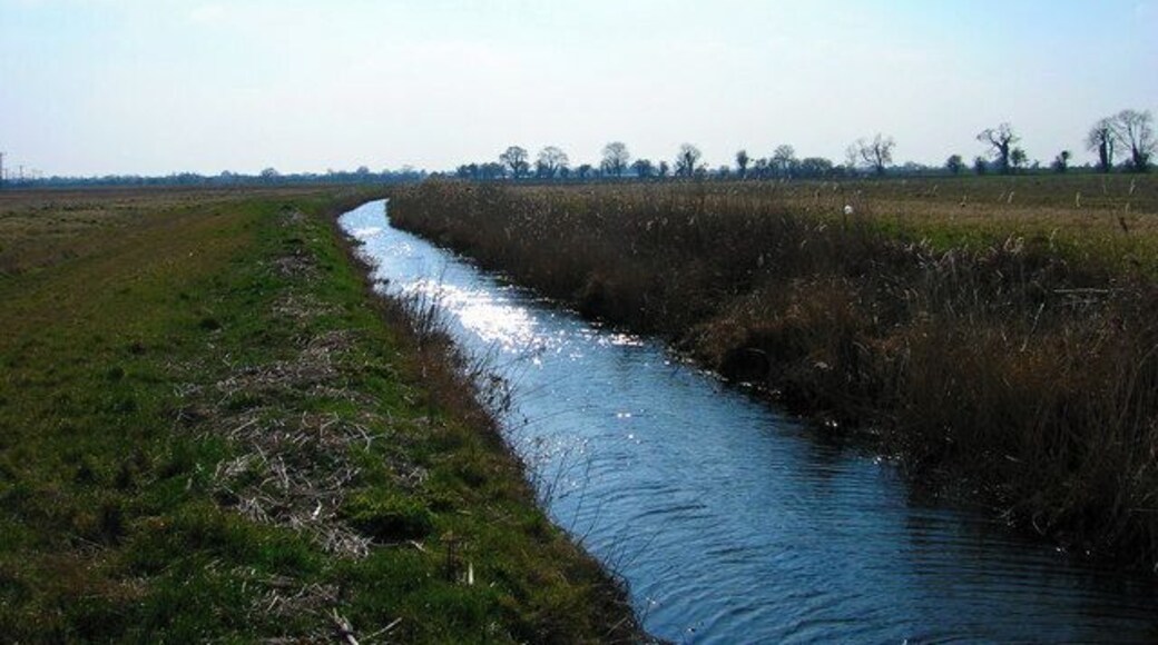 Aldingborne Rife. Looking south from the point near where it crosses the route of the old Portsmouth-Arundel canal.