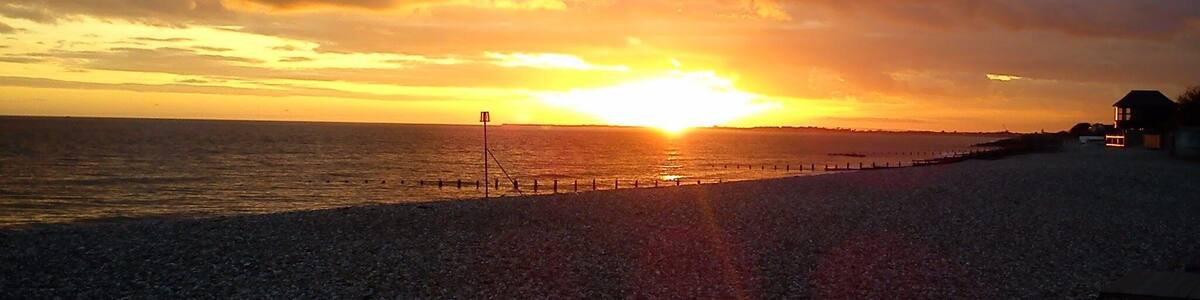 Aldwick Beach Sunset Jan 2012