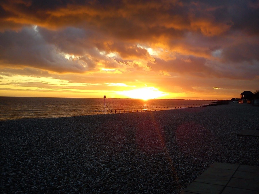 Aldwick Beach Sunset Jan 2012