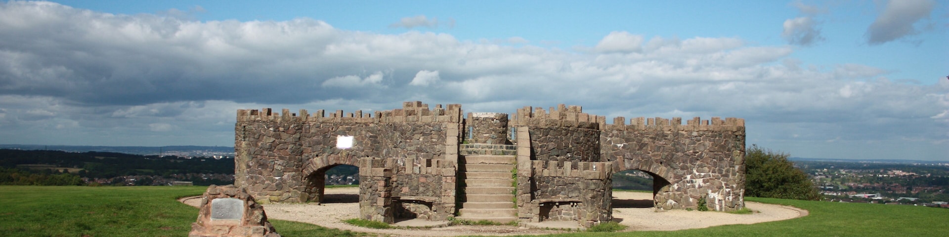 The toposcope on top of Beacon Hill, a constituent hill of the Lickey Hills Country Park. The toposcope has views over the city of Birmingham and surrounding areas