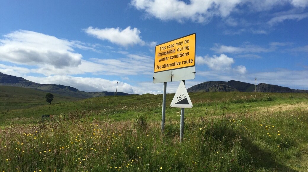 I like this one :-).... Drive to Uig through Quirang ... You can go for a trek or a mountain run on this mountain in Isle of Skye