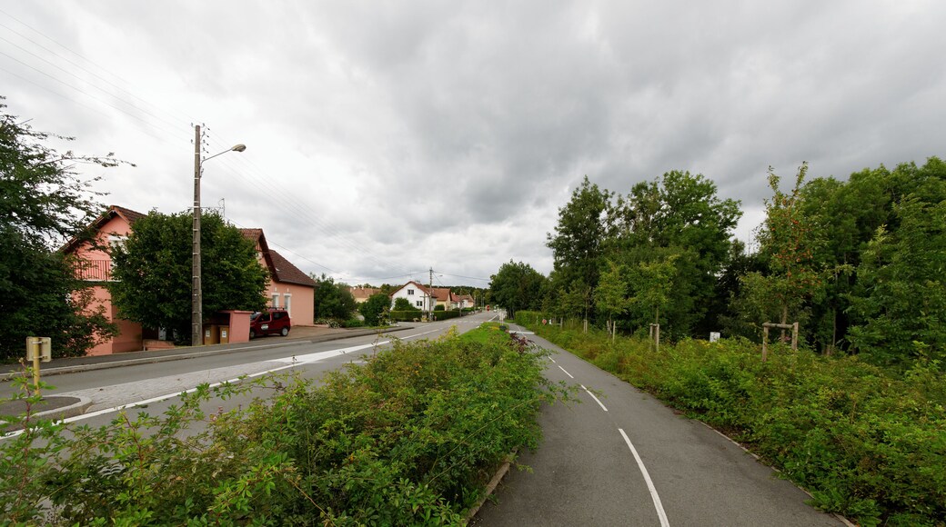 This file was uploaded with Commonist. La liaison cyclable FrancoVéloSuisse à Sevenans.