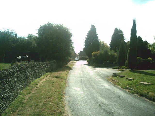 Road into Langford From Broadwell.